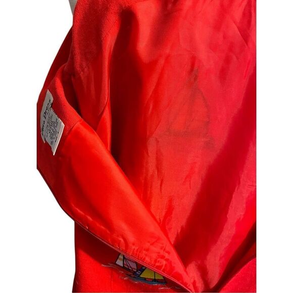 Ultra Dress New York Vintage 80’s/90’s Red Linen Fully Lined Sleeveless Nautical - Picture 12 of 15